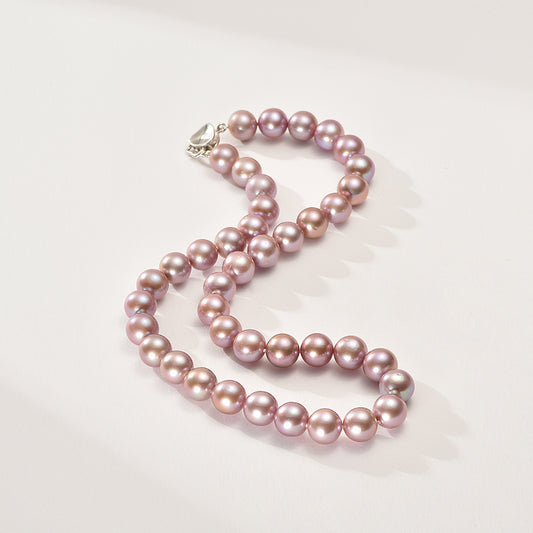 10-12mm Purple Freshwater Pearl Necklace