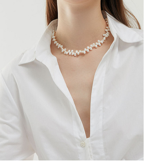 Natural Freshwater Baroque Pearl Necklace